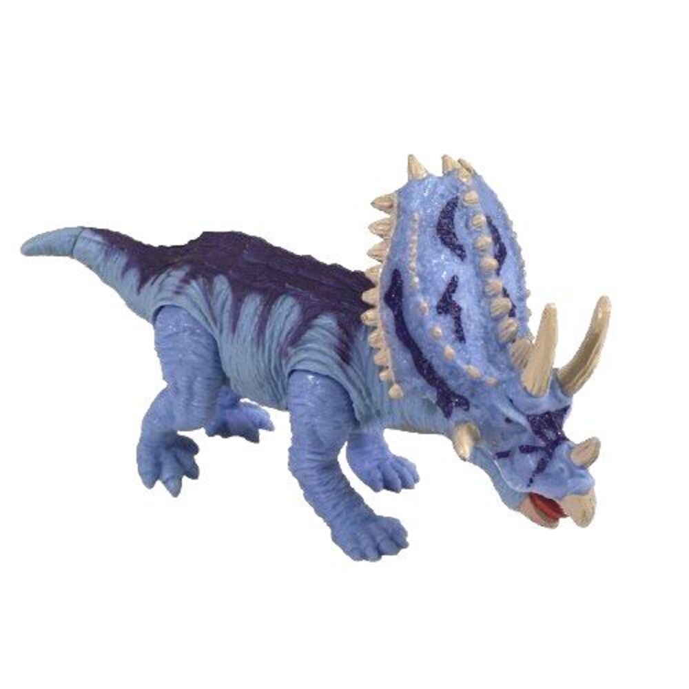 Vintage Pentaceratops Plastic Dinosaurs Figure Blue/Purple with Dark Accents